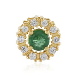 Grüner Apatit-Silberanhänger