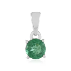 Grüner Apatit-Silberanhänger