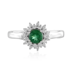 Grüner Apatit-Silberring