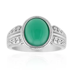 Grüner Aventurin-Silberring