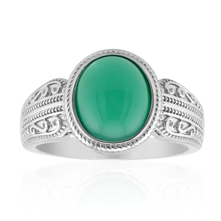 Grüner Aventurin-Silberring