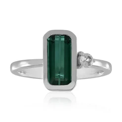 Grüner Benedito-Turmalin-Goldring (Adela Gold)