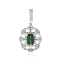 Grüner Benedito-Turmalin-Silberanhänger