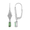 Grüner Benedito-Turmalin-Silberohrringe