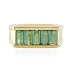 Grüner Benedito-Turmalin-Silberring(Adela Silber)