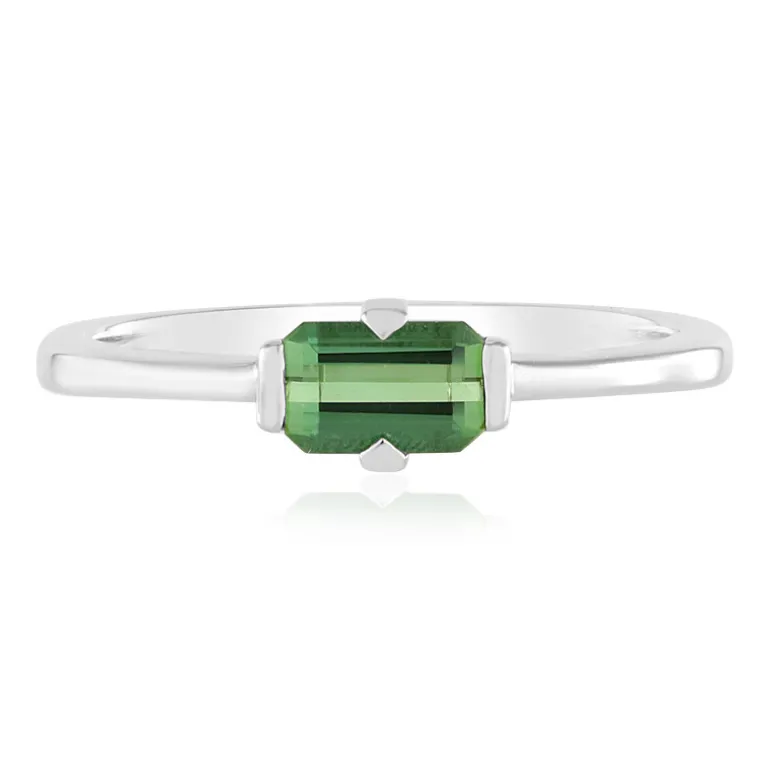 Grüner Benedito-Turmalin-Silberring