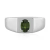 Grüner Ceylon-Zirkon-Silberring