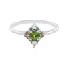 Grüner Ceylon-Zirkon-Silberring