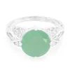 Grüner Chalzedon-Silberring