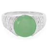 Grüner Chalzedon-Silberring