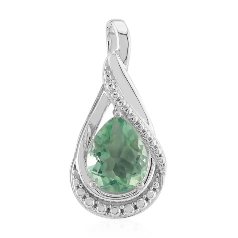 Grüner Fluorit-Silberanhänger (Pallanova)