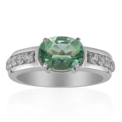 Grüner Fluorit-Silberring (Pallanova)