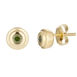 Grüner I2 Brillant-Silberohrringe