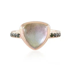 Grüner Maniry-Labradorit-Silberring (KM by Juwelo)