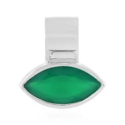 Grüner Onyx-Silberanhänger