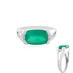 Grüner Onyx-Silberring