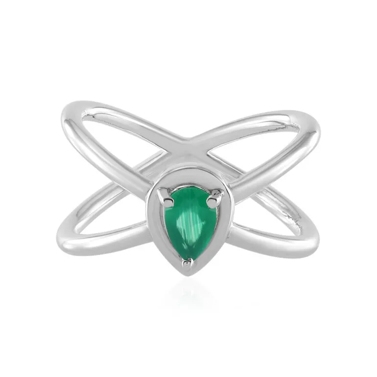 Grüner Onyx-Silberring