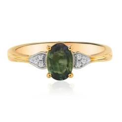 Grüner Queensland-Saphir-Goldring (Mark Tremonti)