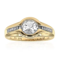 Herkimer Quarz-Goldring (Amanda Adkins)