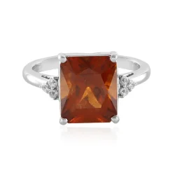 Hessonit-Granat-Goldring