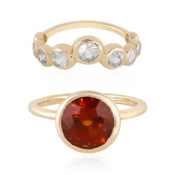 Hessonit-Granat-Goldringe