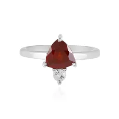 Hessonit-Granat-Silberring