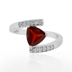 Hessonit-Granat-Silberring