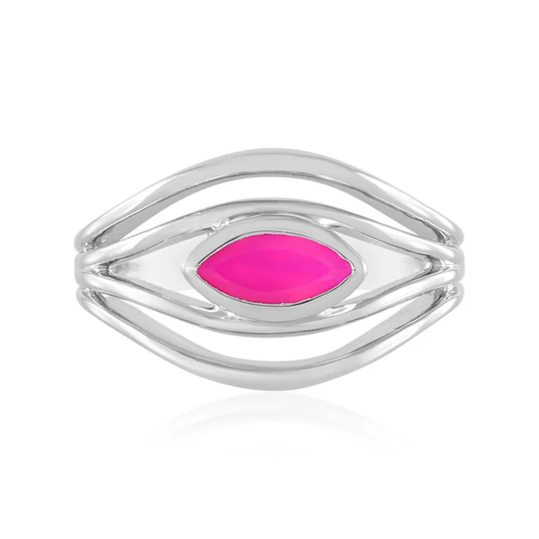 Himbeer-Chalzedon-Silberring