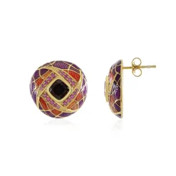 Himbeer-Rhodolith-Silberohrringe (Adela Silber)