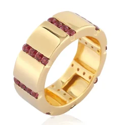 Himbeer-Rhodolith-Silberring (de Melo)