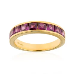 Himbeer-Rhodolith-Silberring