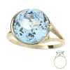 Himmelblauer Topas-Goldring