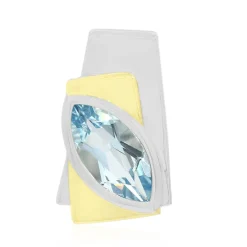 Himmelblauer Topas-Silberanhänger