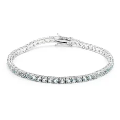 Himmelblauer Topas-Silberarmband