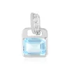 Himmelblauer Topas-Silberanhänger