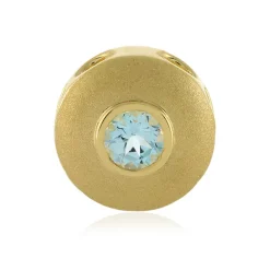 Himmelblauer Topas-Silberanhänger