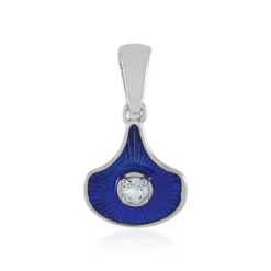 Himmelblauer Topas-Silberanhänger