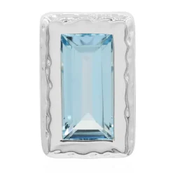 Himmelblauer Topas-Silberanhänger