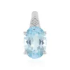 Himmelblauer Topas-Silberanhänger
