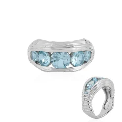 Himmelblauer Topas-Silberring (SAELOCANA)