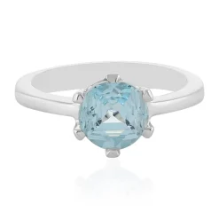 Himmelblauer Topas-Silberring