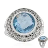Himmelblauer Topas-Silberring (Annette classic)