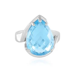 Himmelblauer Topas-Silberring