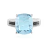 Himmelblauer Topas-Silberring