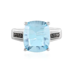 Himmelblauer Topas-Silberring