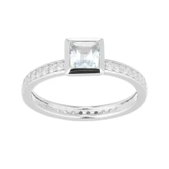 Himmelblauer Topas-Silberring