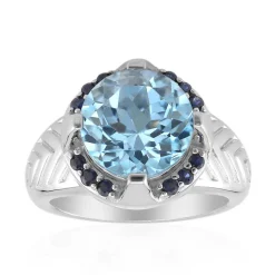 Himmelblauer Topas-Silberring (Remy Rotenier)