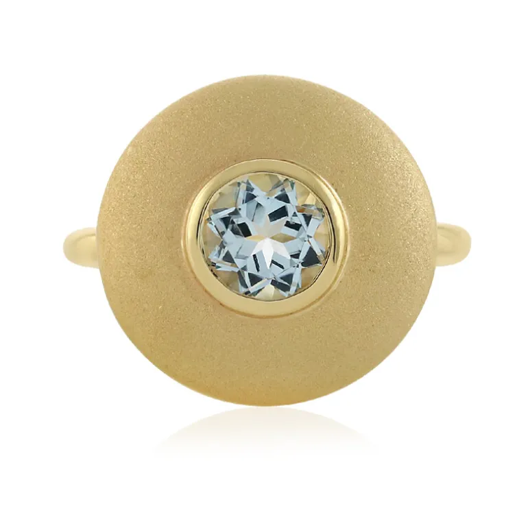 Himmelblauer Topas-Silberring