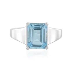 Himmelblauer Topas-Silberring