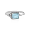 Himmelblauer Topas-Silberring